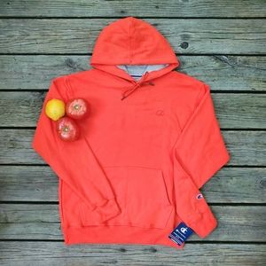 Champion Hoodie Orange Simple C New Sweatshirt NWT
